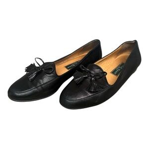 ***SOLD***Vintage Cole Haan Black Leather Kiltie Tassel Loafers. SZ. 8.